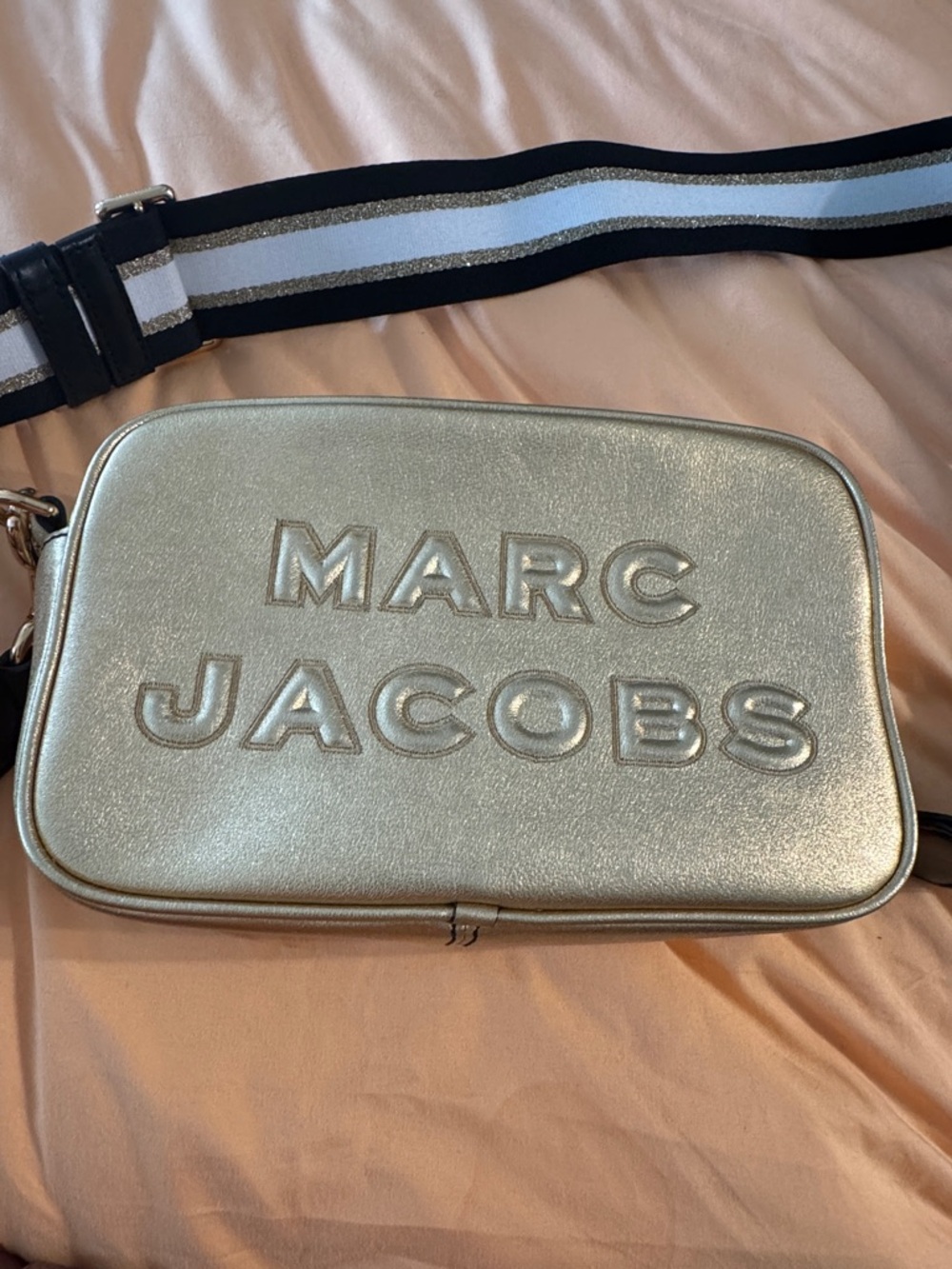 Marc Jacobs Metallic Gold Logo Bag